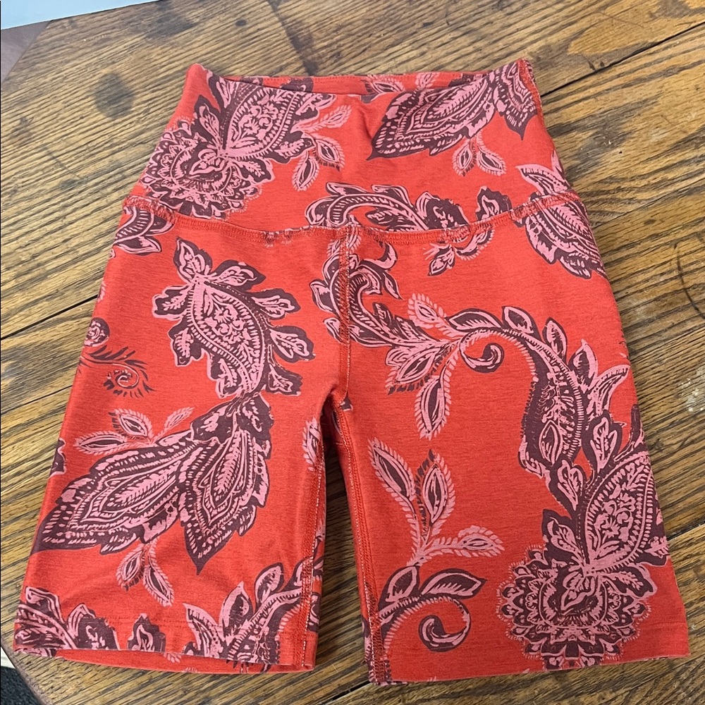 Women's orange Paisley Shorts